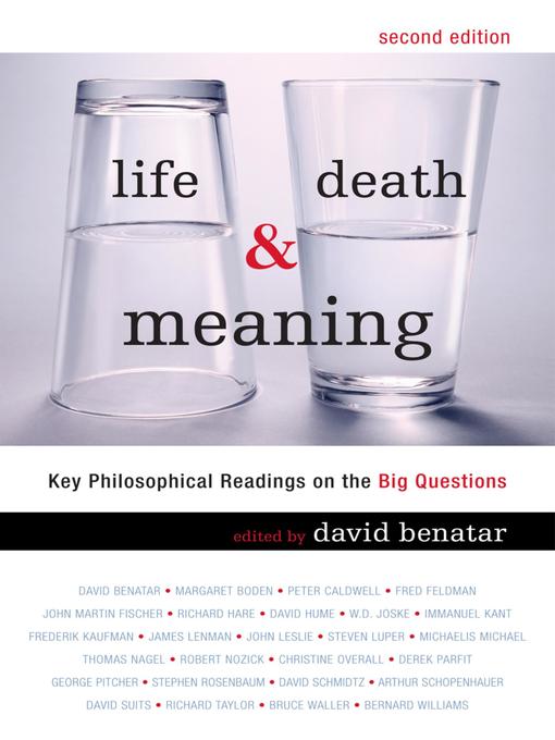 Title details for Life, Death, and Meaning by David Benatar - Wait list